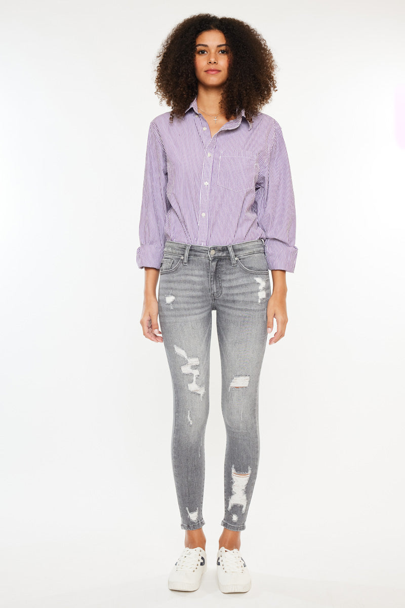Women's Mid Rise Ankle Skinny Jeans - Brody