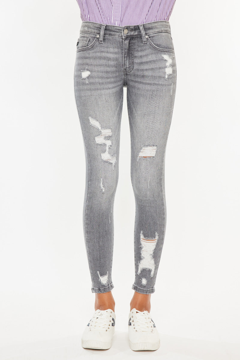 Women's Mid Rise Ankle Skinny Jeans - Brody