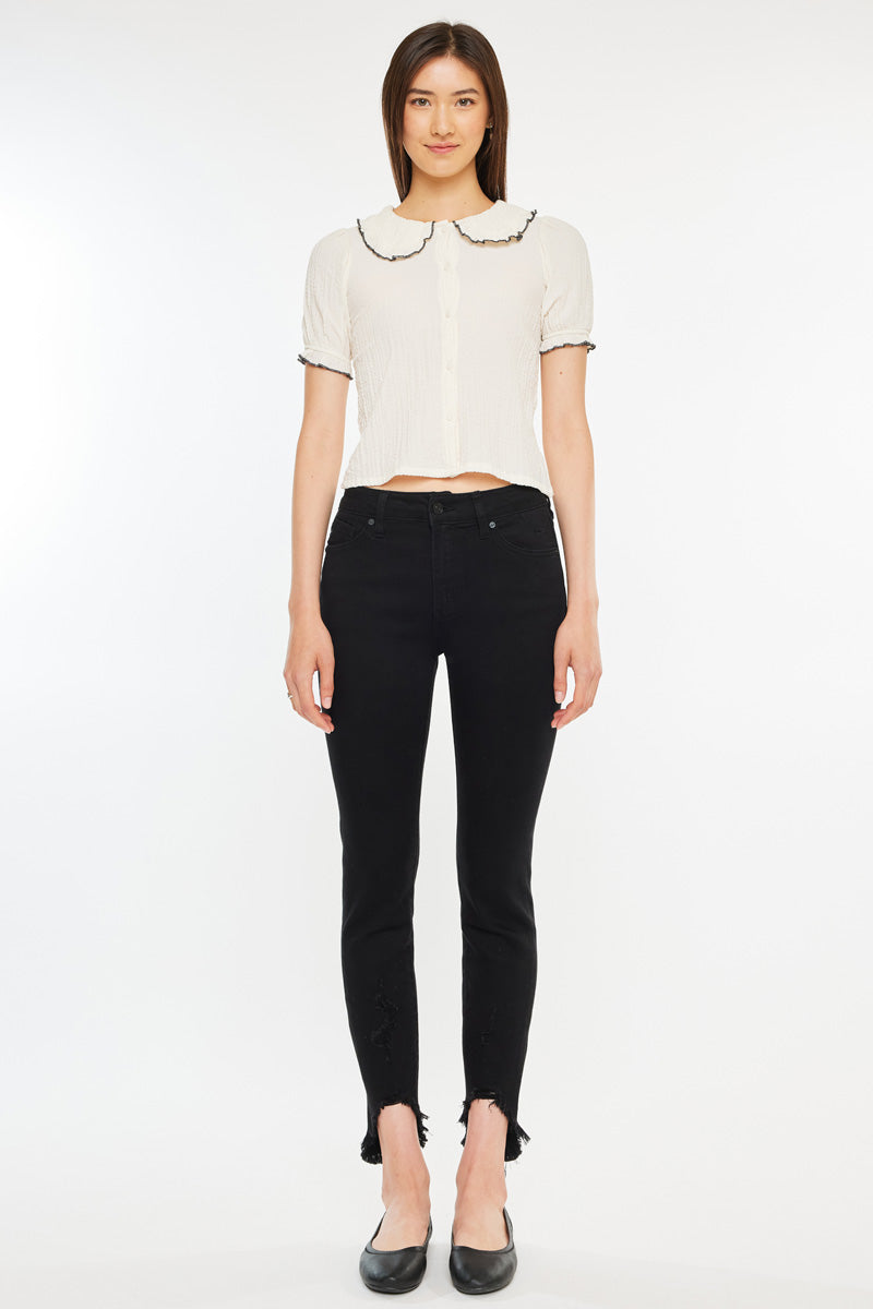 Women's High Rise Ankle Skinny Jeans - Brielle
