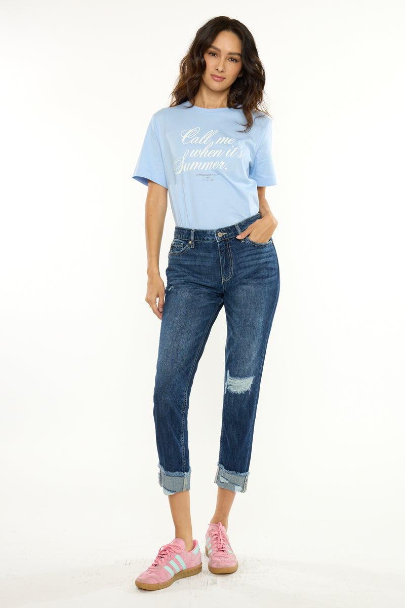 Women's High Rise Boyfriend Jeans - Bernice
