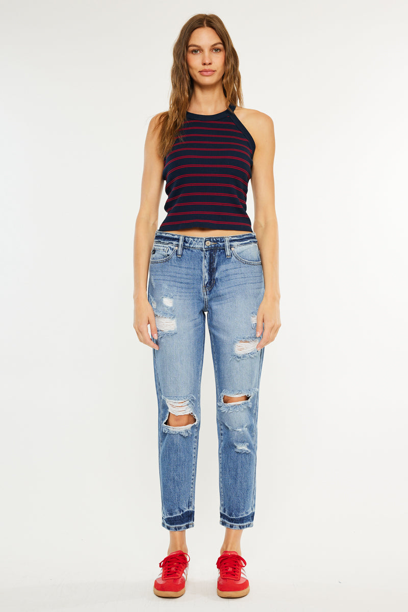 Women's High Rise Boyfriend Jeans - Artemis