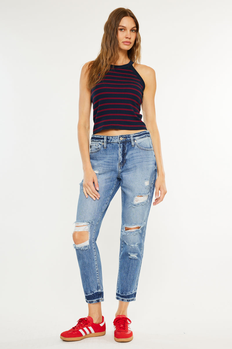 Women's High Rise Boyfriend Jeans - Artemis