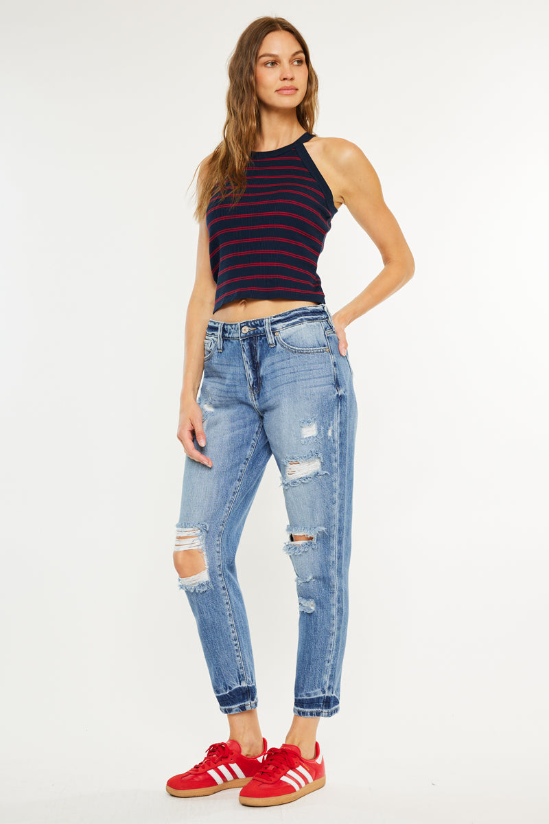 Women's High Rise Boyfriend Jeans - Artemis