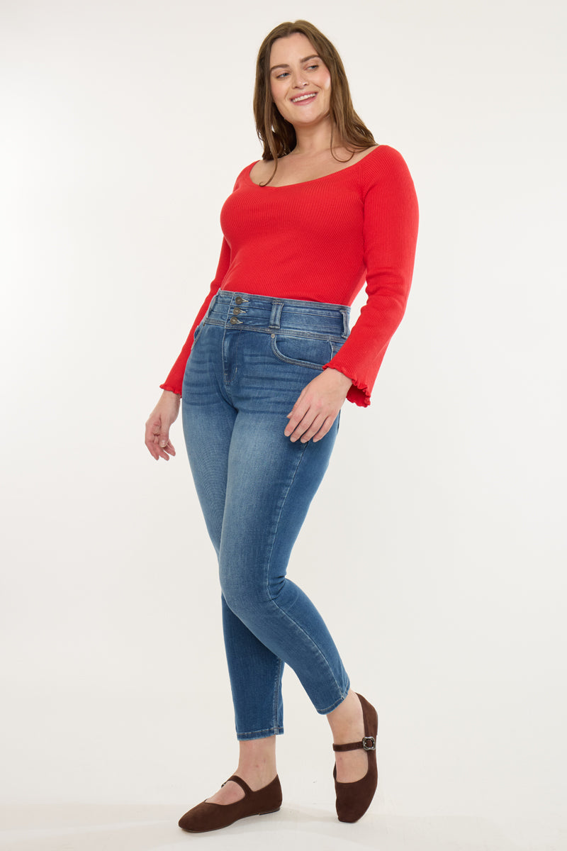 Women's Plus Size High Rise Super Skinny Jeans - Brianne