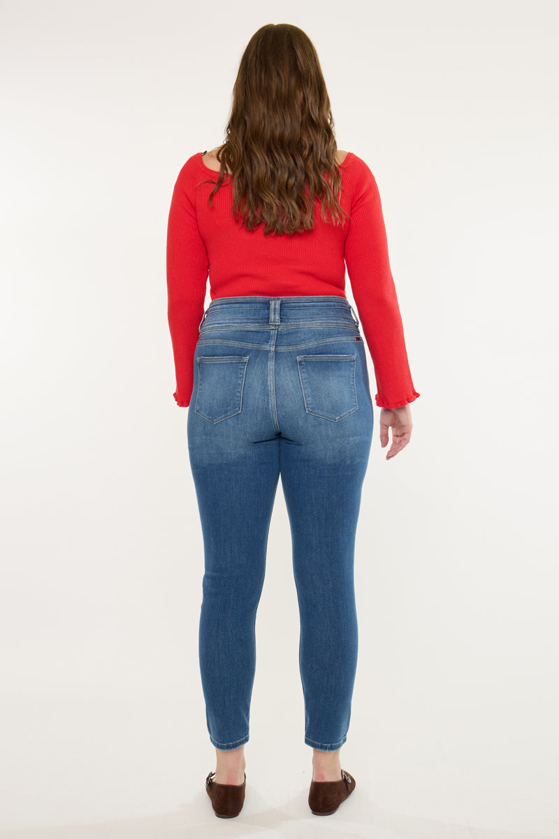 Women's Plus Size High Rise Super Skinny Jeans - Brianne