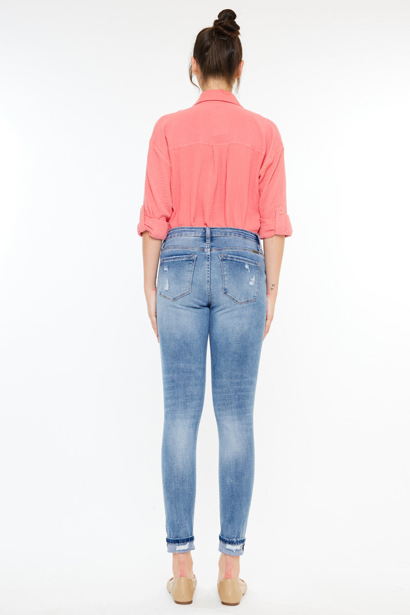 Women's High Rise Ankle Skinny Jeans - Amanda