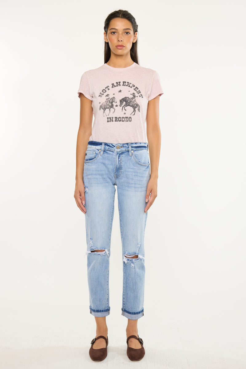 Women's High Rise Boyfriend Jeans - Amie