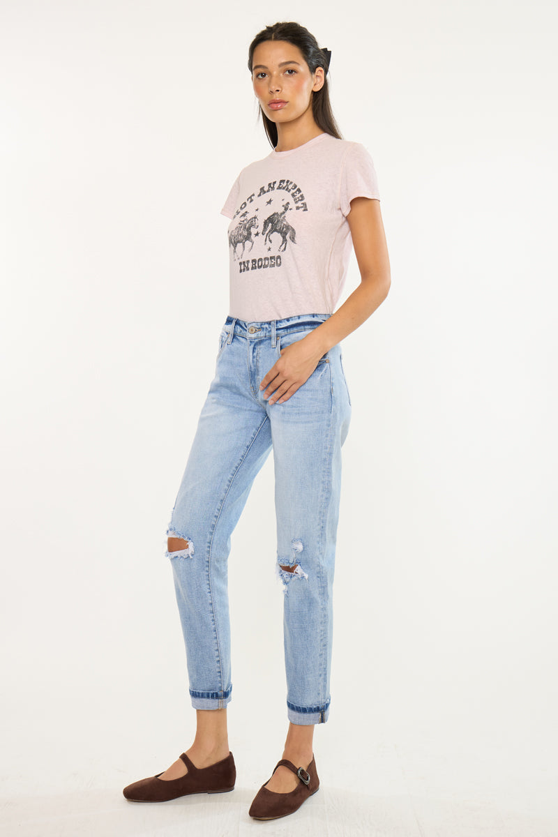 Women's High Rise Boyfriend Jeans - Amie