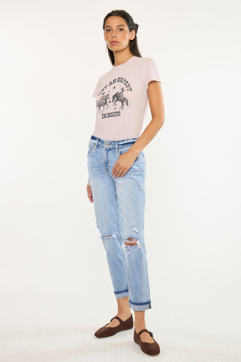 Women's High Rise Boyfriend Jeans - Amie