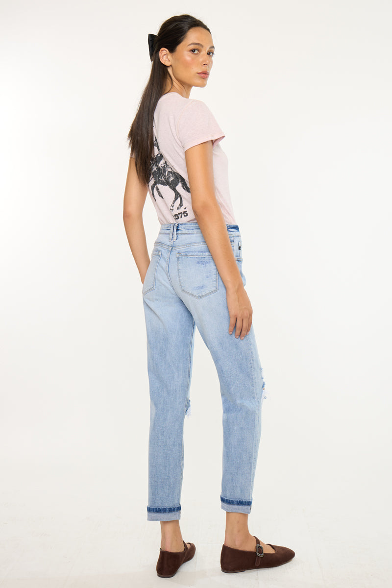 Women's High Rise Boyfriend Jeans - Amie