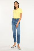 Women's High Rise Slim Straight Jeans - Angelina