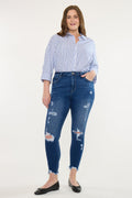 Women's Plus Size High Rise Ankle Skinny Jeans - Alexia