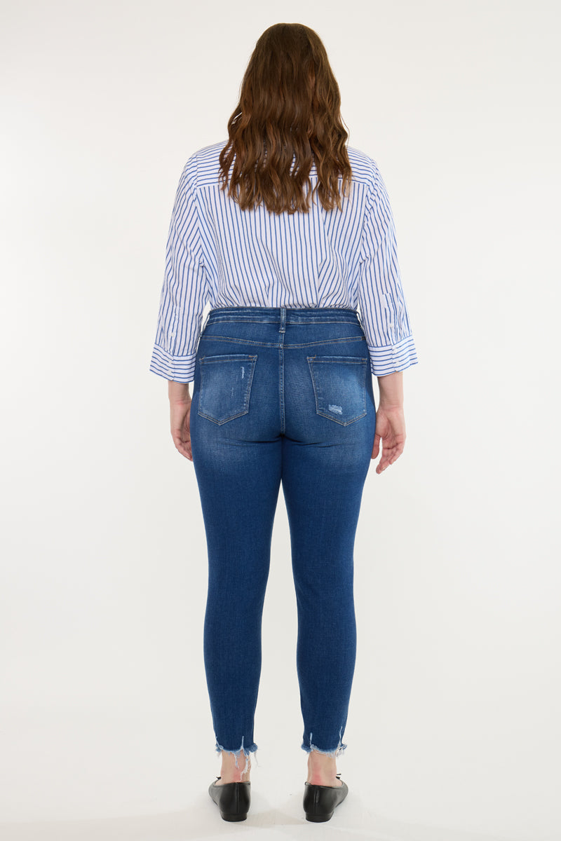 Women's Plus Size High Rise Ankle Skinny Jeans - Alexia