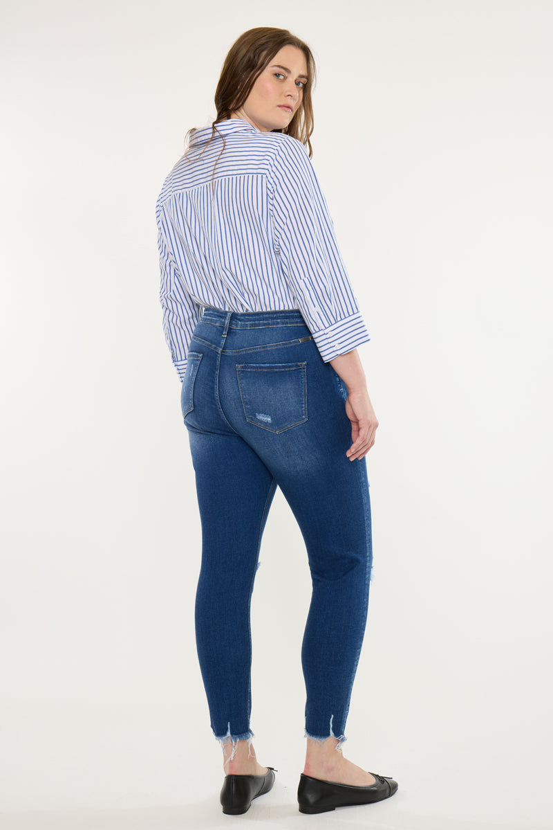 Women's Plus Size High Rise Ankle Skinny Jeans - Alexia