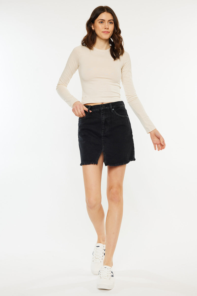 Women's High Rise Denim Skirt - Audrey