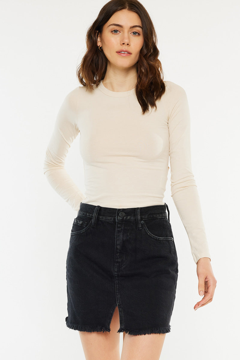 Women's High Rise Denim Skirt - Audrey