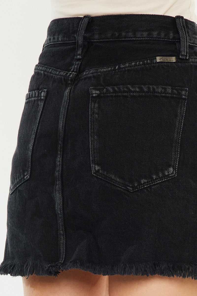 Women's High Rise Denim Skirt - Audrey