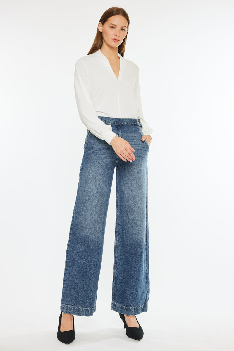Women's Ultra High Rise Wide Leg Jeans - Anthea