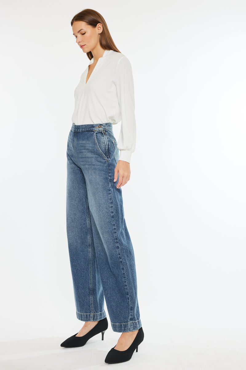 Women's Ultra High Rise Wide Leg Jeans - Anthea