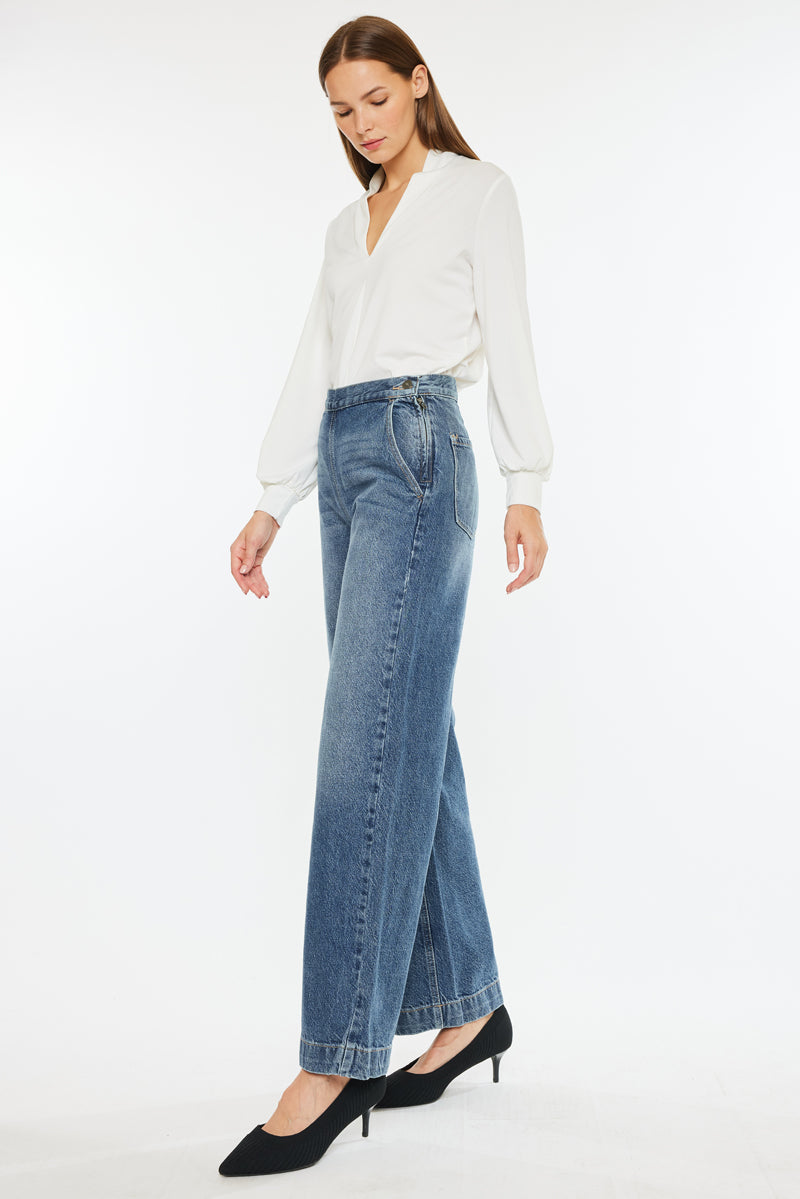 Women's Ultra High Rise Wide Leg Jeans - Anthea