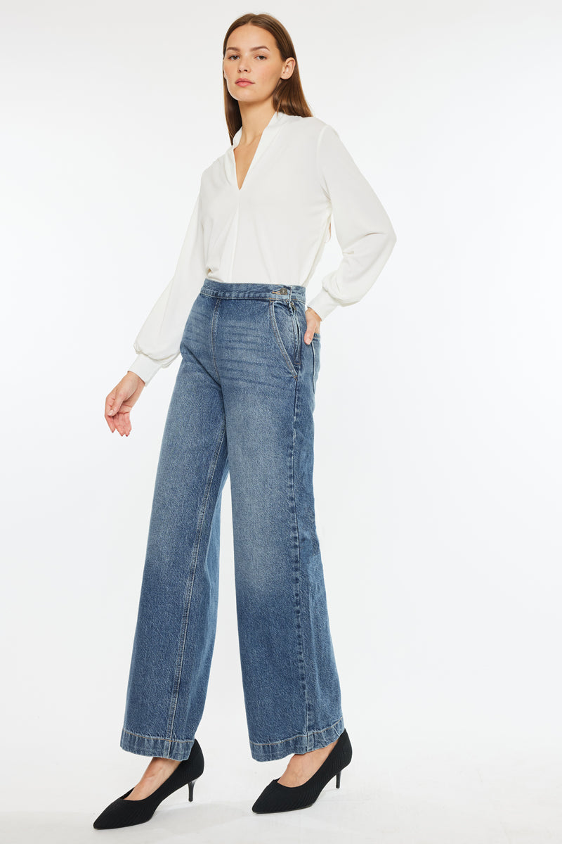 Women's Ultra High Rise Wide Leg Jeans - Anthea