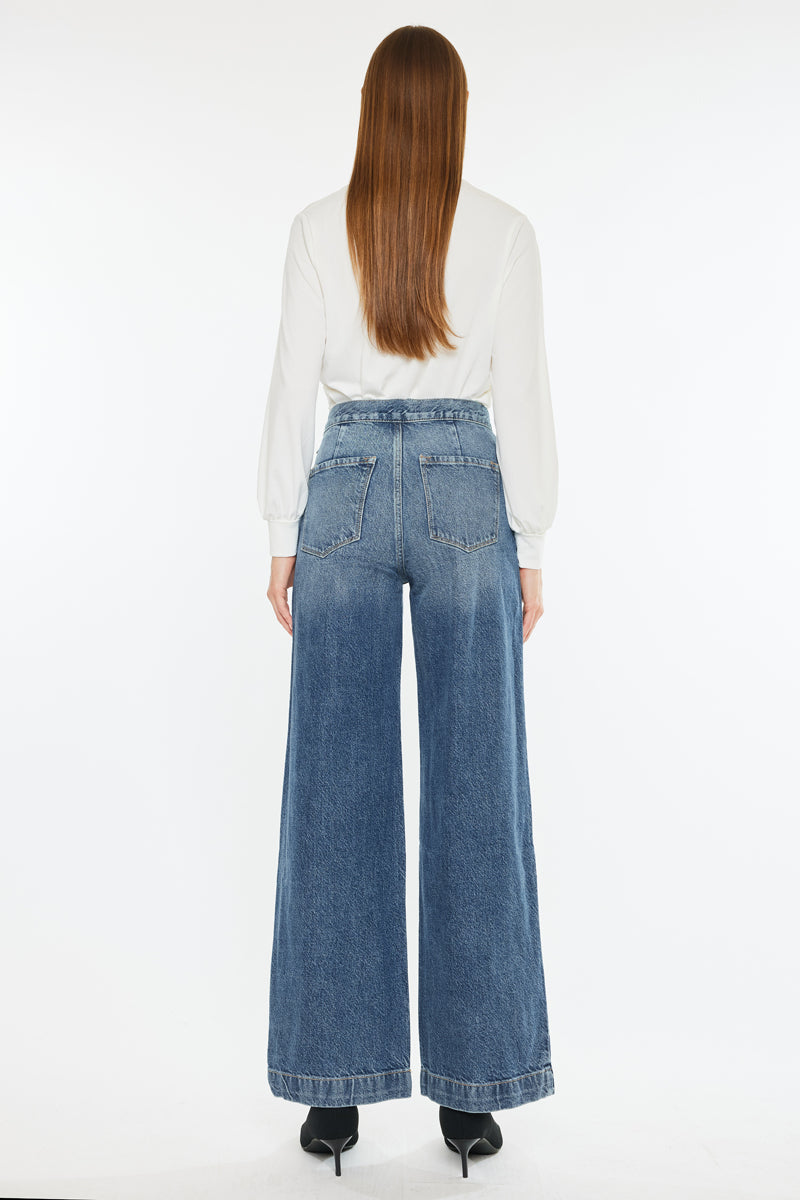 Women's Ultra High Rise Wide Leg Jeans - Anthea