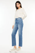 Women's High Rise 90's Criss Cross Straight Jeans - Bethany