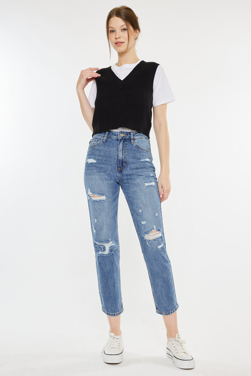 Women's Ultra High Rise Straight Jeans - Bobbie
