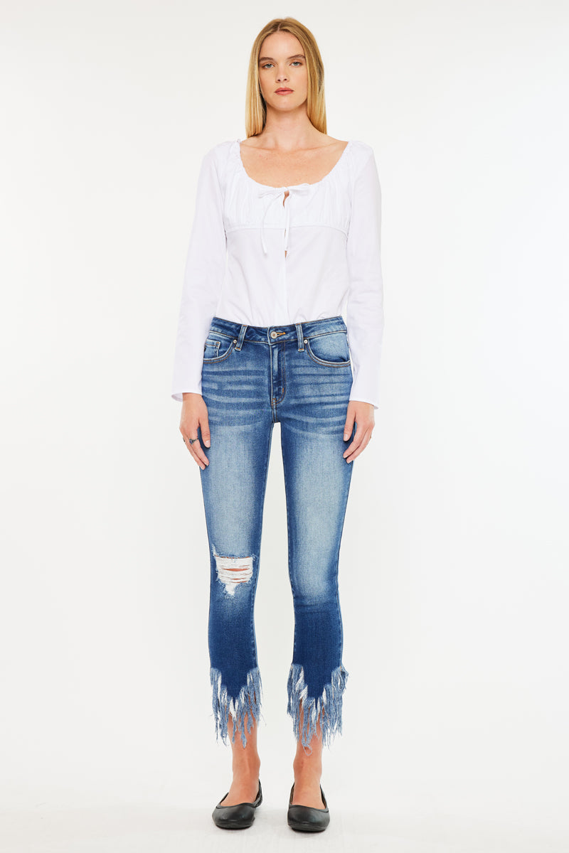 Women's Mid Rise Ankle Skinny Jeans - Audrina