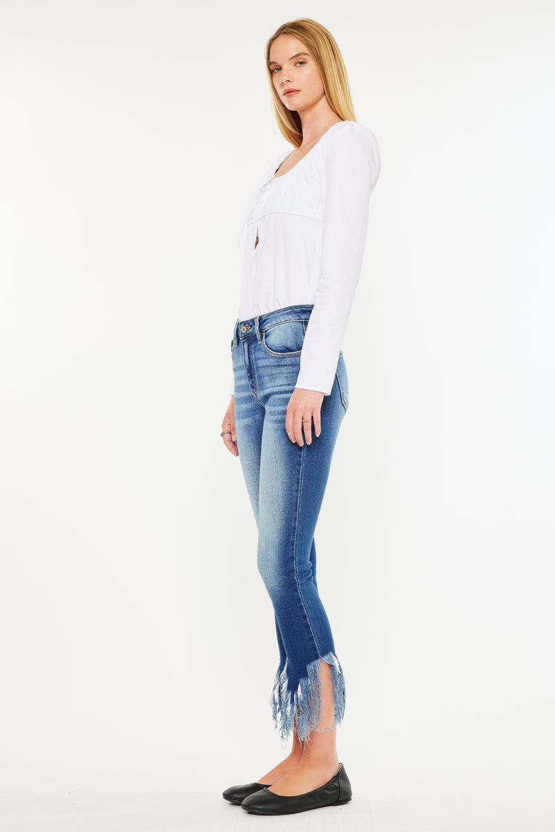 Women's Mid Rise Ankle Skinny Jeans - Audrina