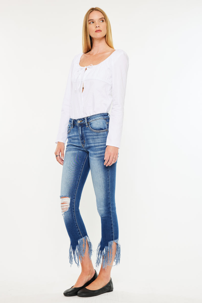 Women's Mid Rise Ankle Skinny Jeans - Audrina