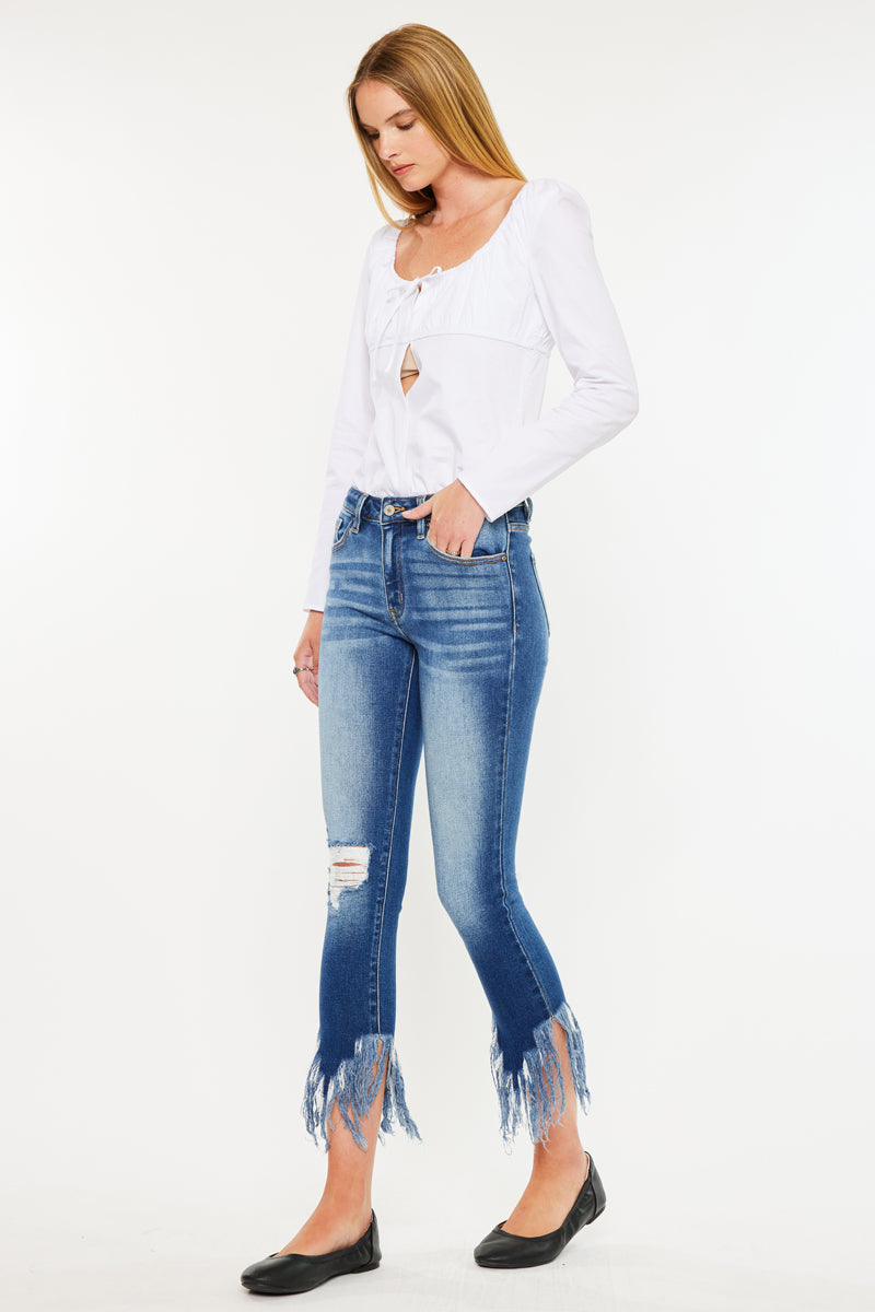 Women's Mid Rise Ankle Skinny Jeans - Audrina
