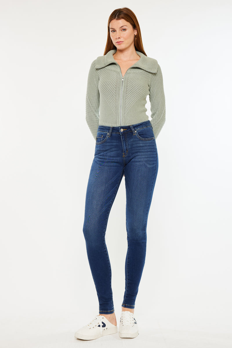 Women's Mid Rise Super Skinny Jeans - Annaka