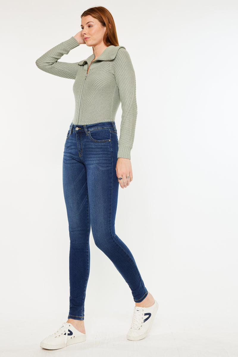 Women's Mid Rise Super Skinny Jeans - Annaka