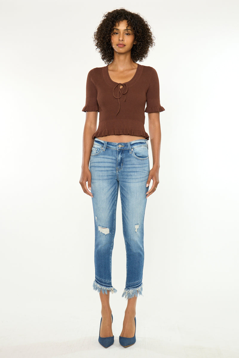 Women's Mid Rise Ankle Skinny Jeans - Camila