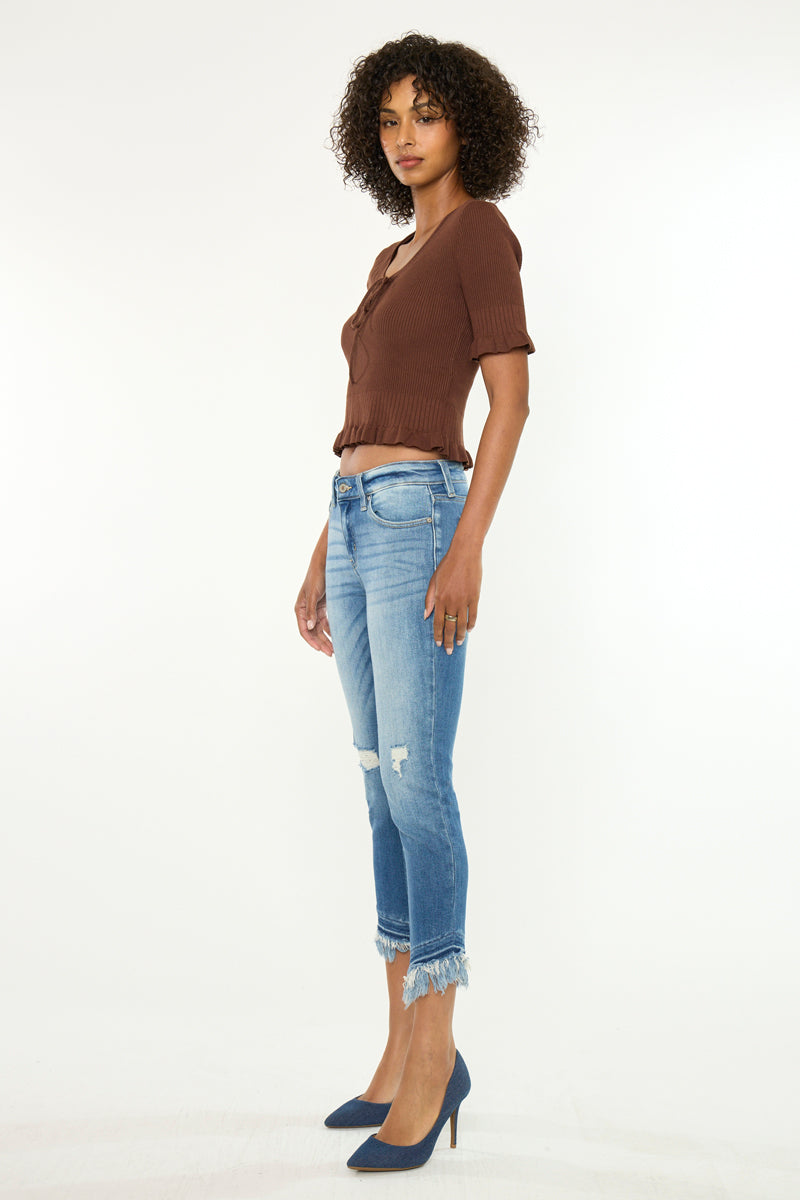 Women's Mid Rise Ankle Skinny Jeans - Camila