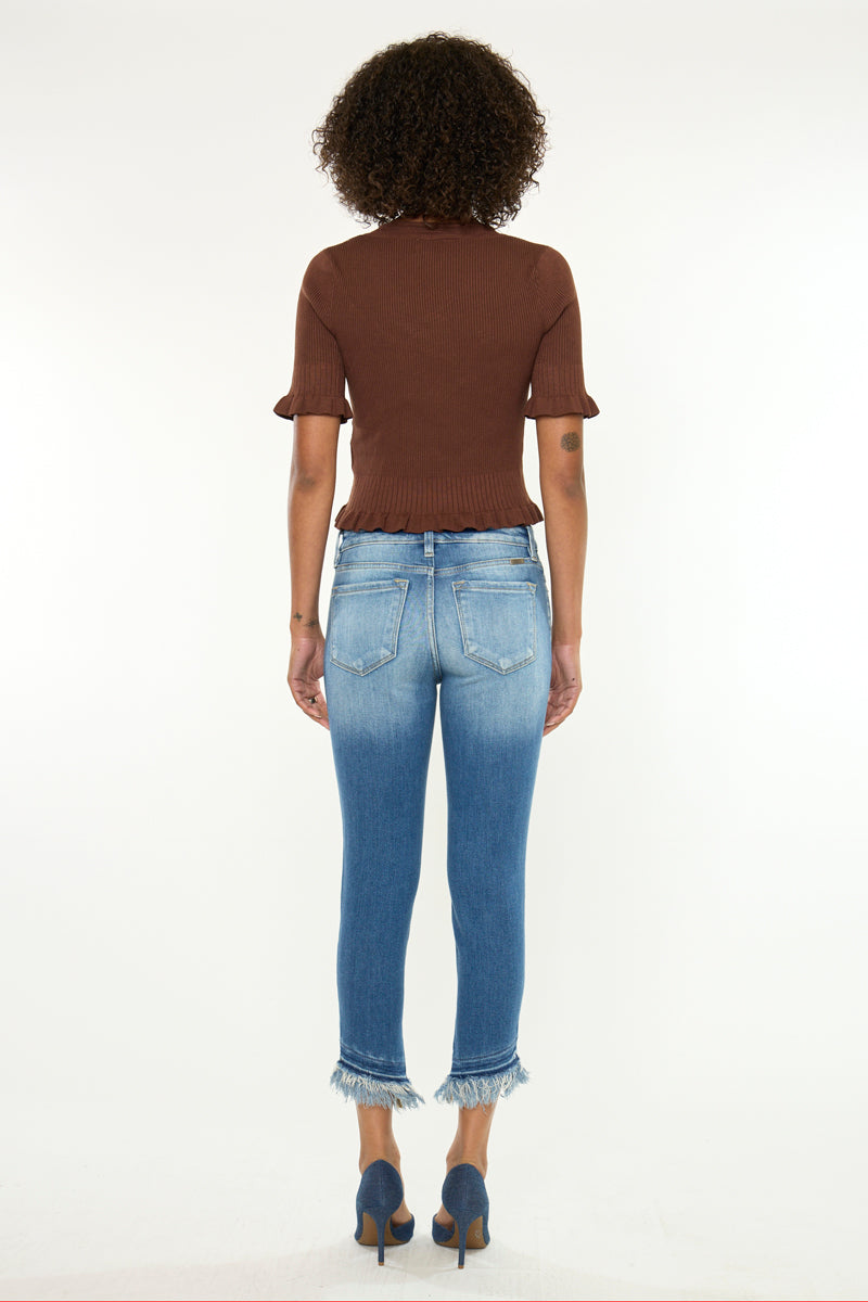 Women's Mid Rise Ankle Skinny Jeans - Camila