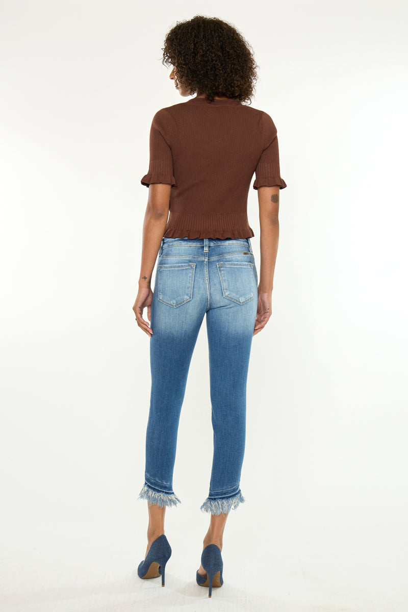 Women's Mid Rise Ankle Skinny Jeans - Camila