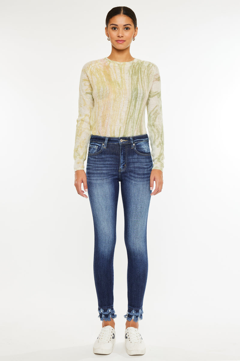 Women's High Rise Ankle Skinny Jeans - Antonella