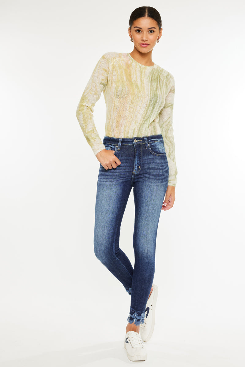 Women's High Rise Ankle Skinny Jeans - Antonella