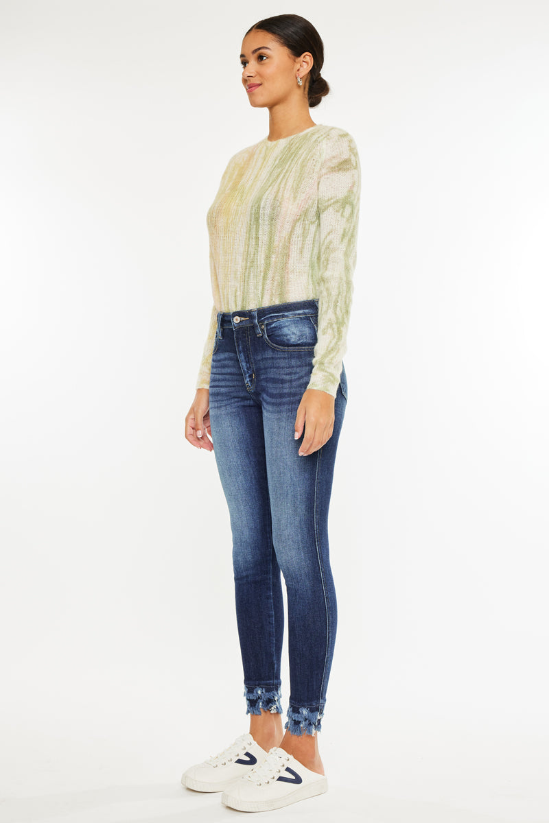 Women's High Rise Ankle Skinny Jeans - Antonella