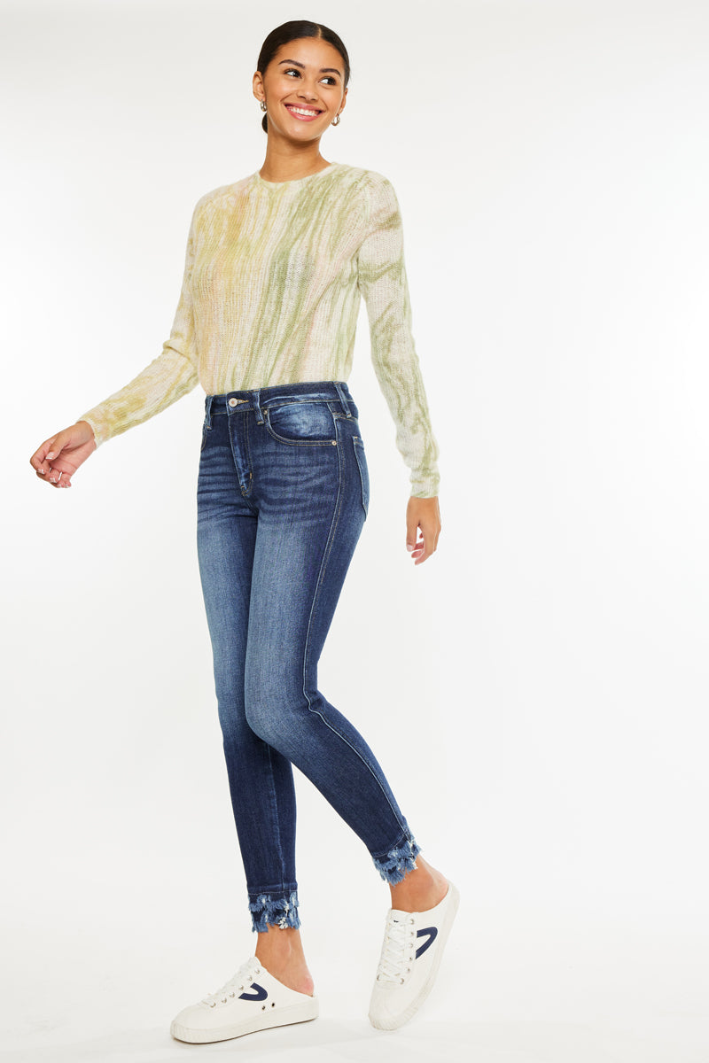Women's High Rise Ankle Skinny Jeans - Antonella