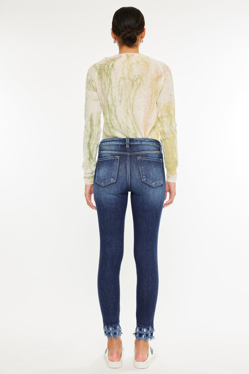 Women's High Rise Ankle Skinny Jeans - Antonella