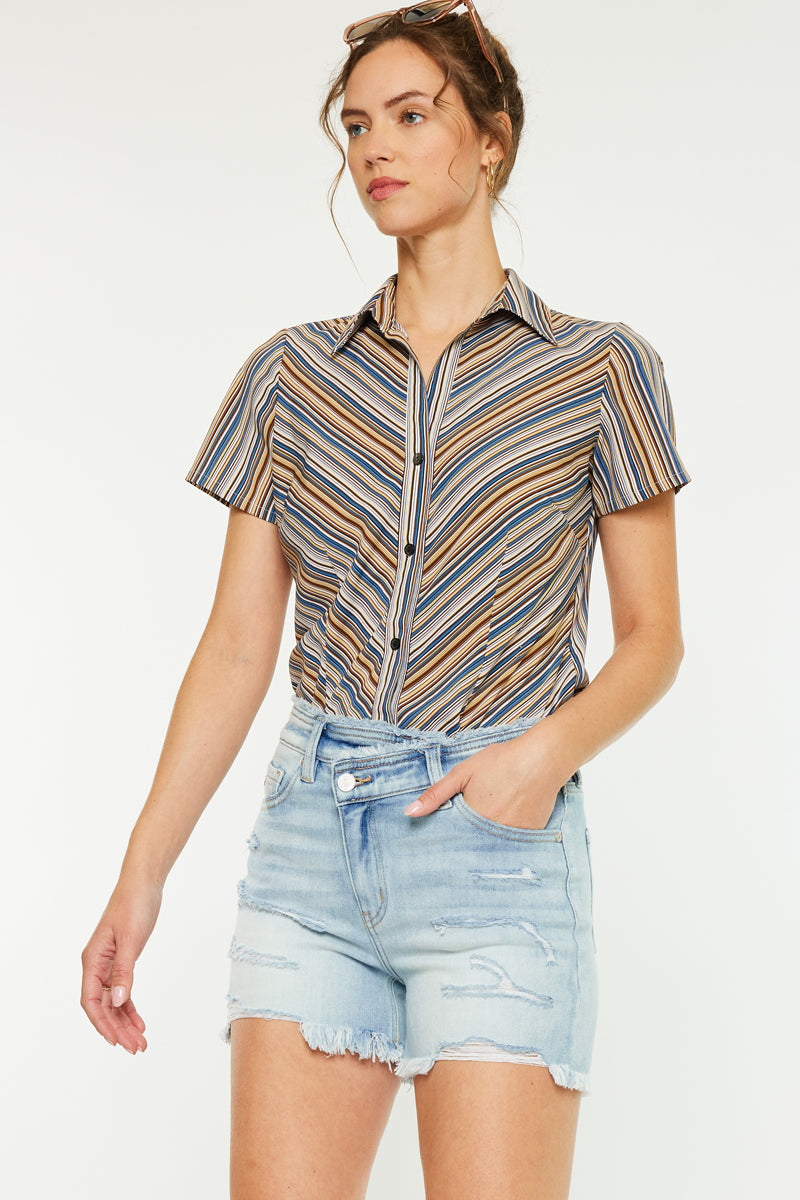 Women's High Rise Denim Shorts - Carolina