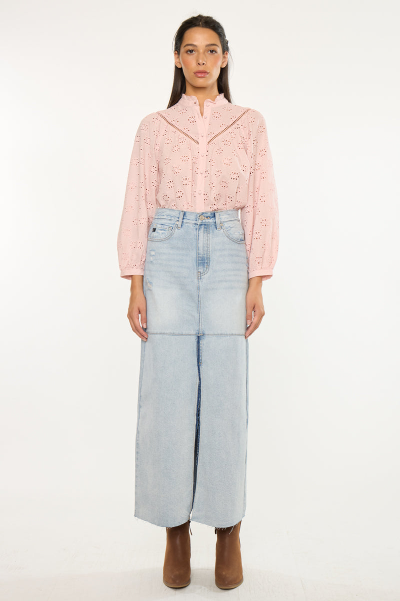Women's Maxi Denim Skirt - Babe