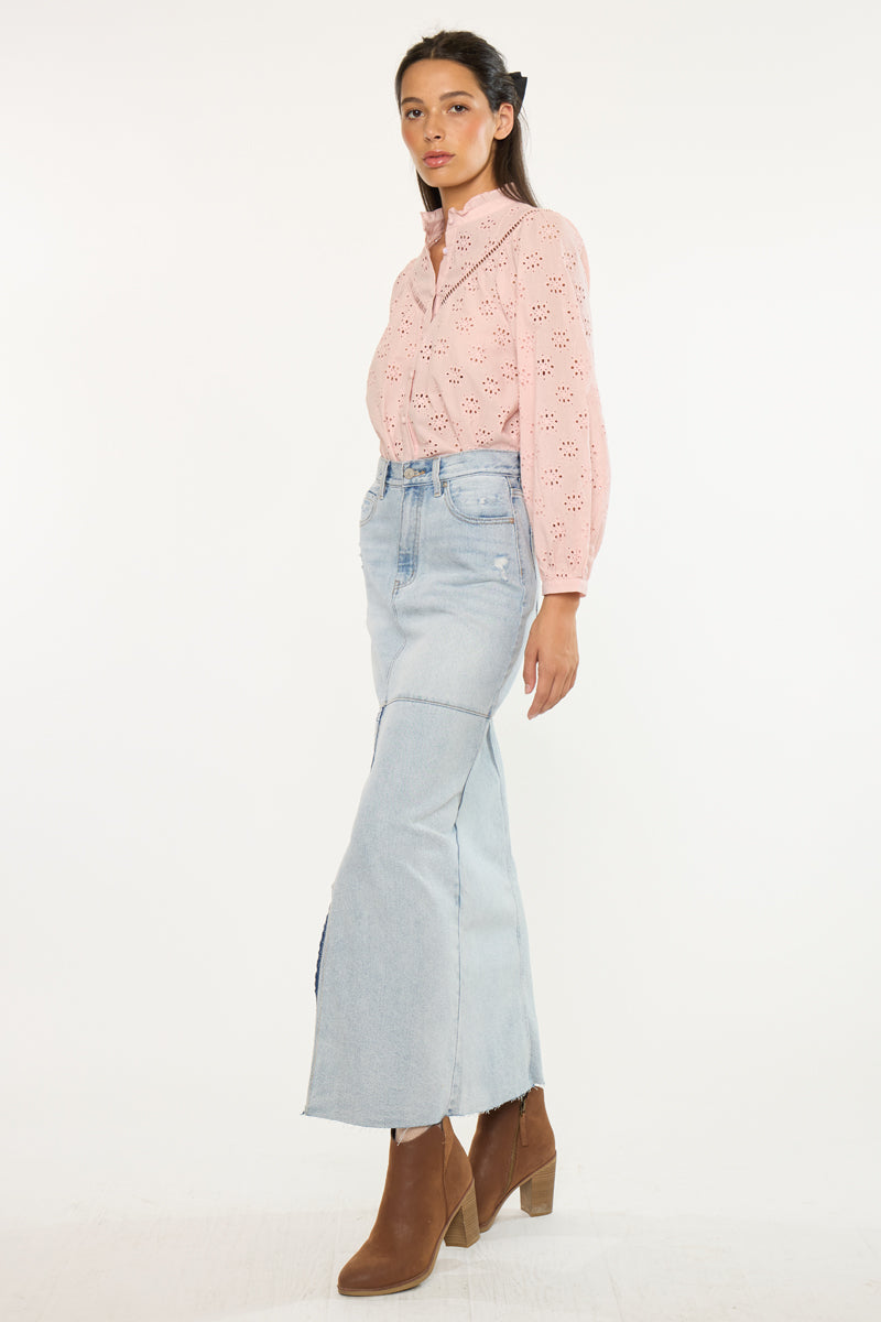 Women's Maxi Denim Skirt - Babe
