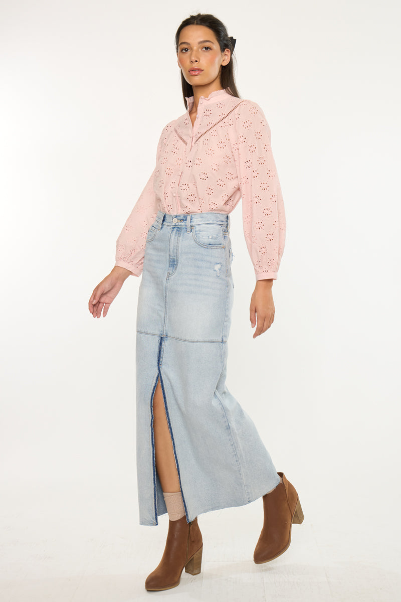 Women's Maxi Denim Skirt - Babe