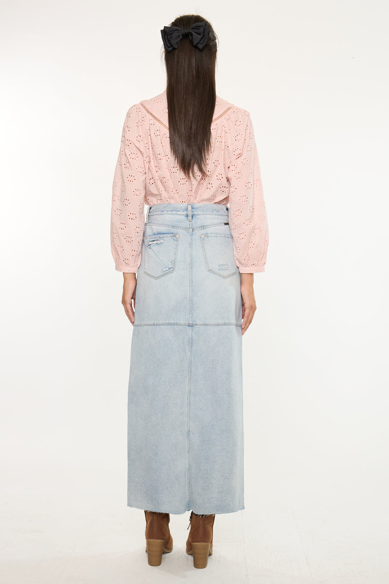 Women's Maxi Denim Skirt - Babe