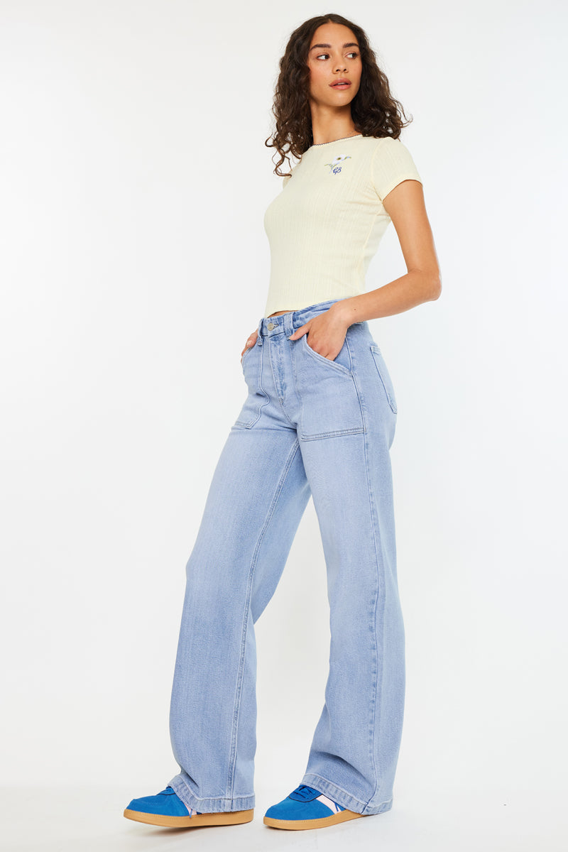 Women's High Rise Wide Leg Jeans - Astra