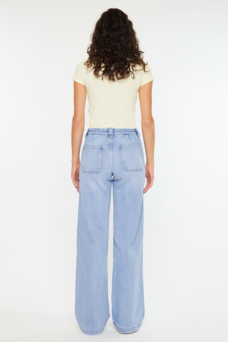 Women's High Rise Wide Leg Jeans - Astra
